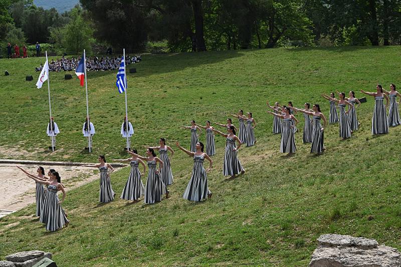 Olympic torch lighting ceremony