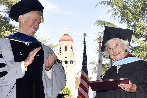 105-year-old finally receives master’s degree from Stanford